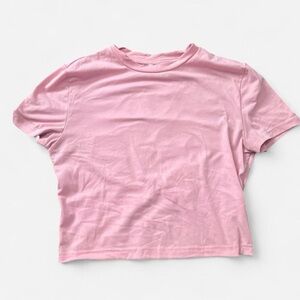 Pink Cropped T-Shirt